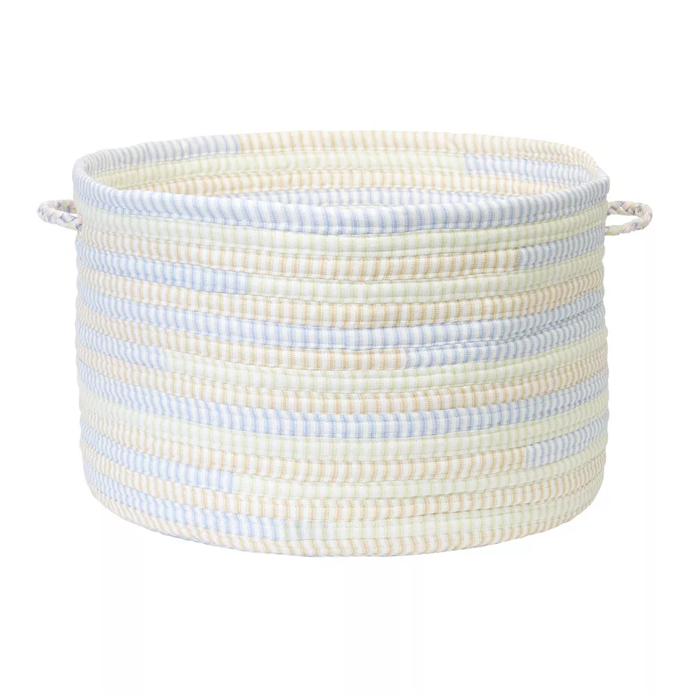 Colonial Mills Fabric Ticking Striped Utility Basket 1 Colonial Mills Fabric Ticking Striped Utility Basket