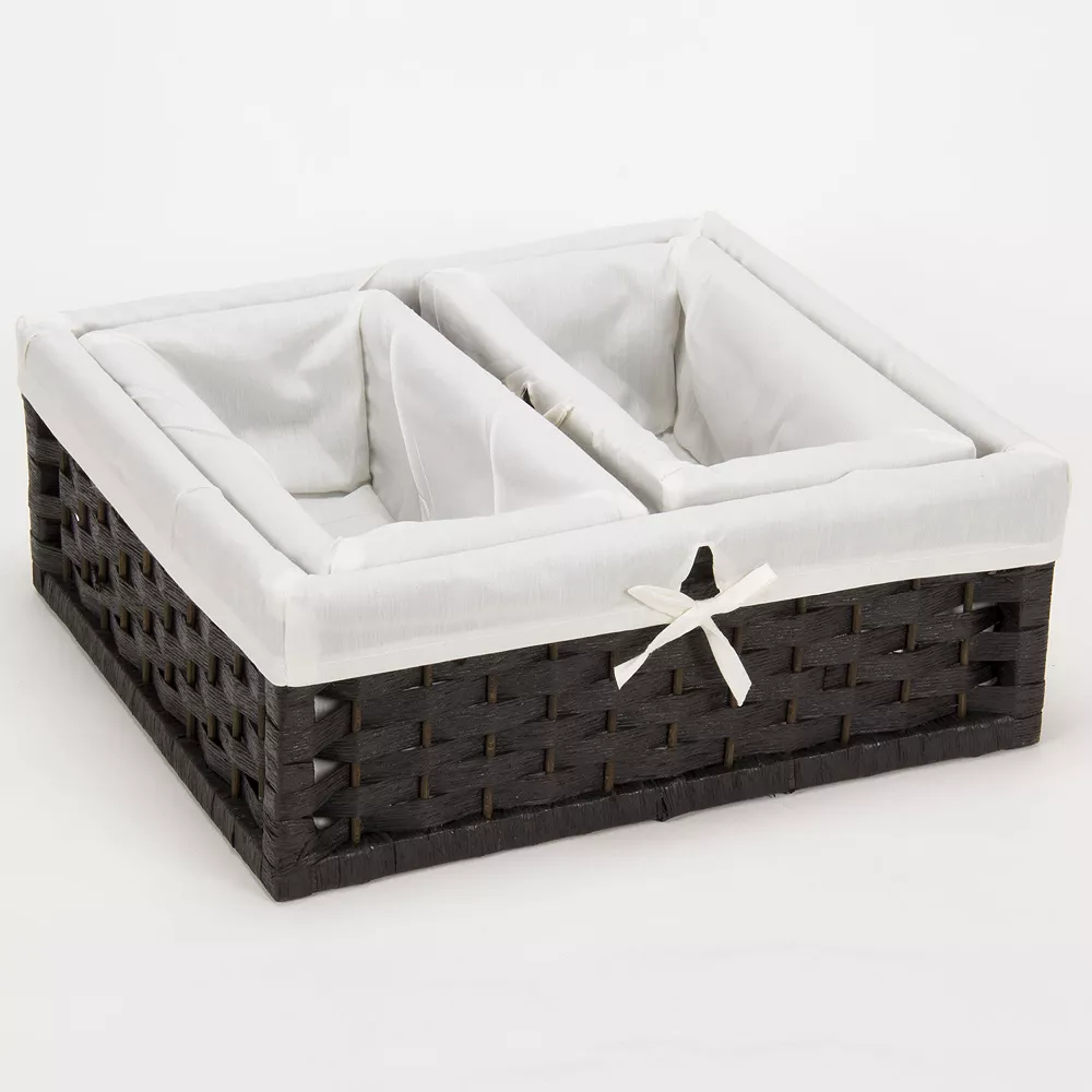Household Essentials 3-pc. Lined Paper Rope Utility Basket Set 2 Household Essentials 3-pc. Lined Paper Rope Utility Basket Set - Image 2