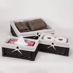 Household Essentials 3-pc. Lined Paper Rope Utility Basket Set 7 Household Essentials 3-pc. Lined Paper Rope Utility Basket Set -US Storage Furniture Sales Store 2256774 ALT3