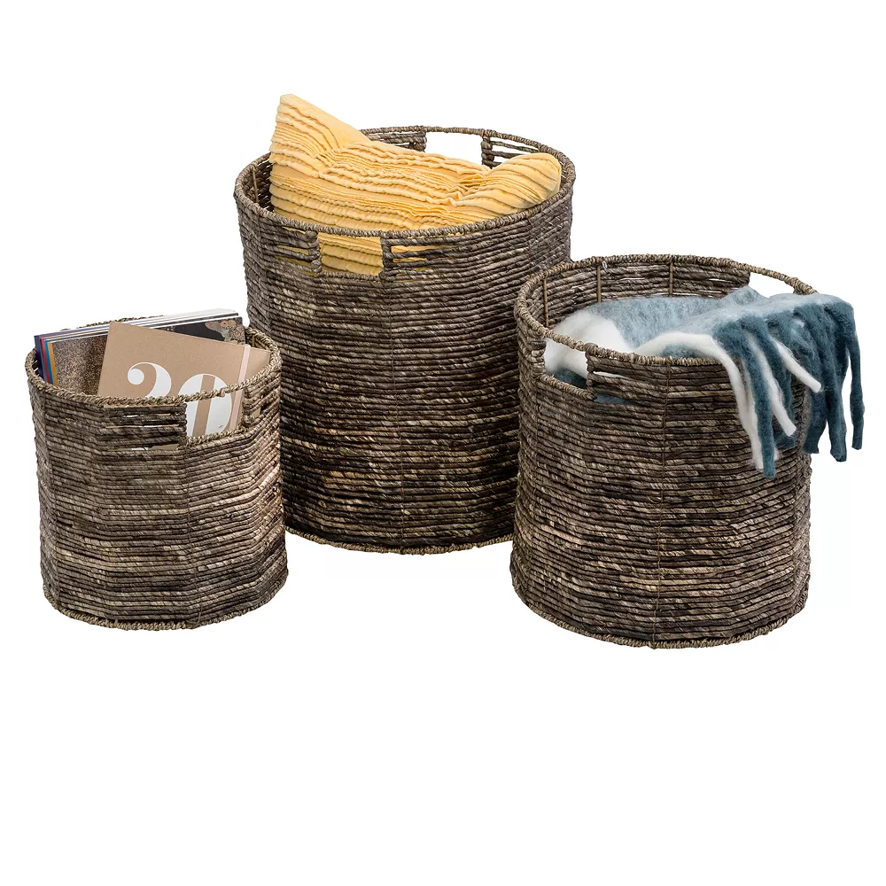 Honey-Can-Do Set Of 3 Nesting Geo Storage Basket Set 1 Honey-Can-Do Set Of 3 Nesting Geo Storage Basket Set