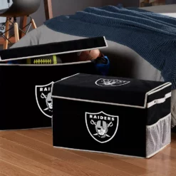 Franklin Sports Oakland Raiders Large Collapsible Footlocker Storage Bin -US Storage Furniture Sales Store 3306101 ALT2