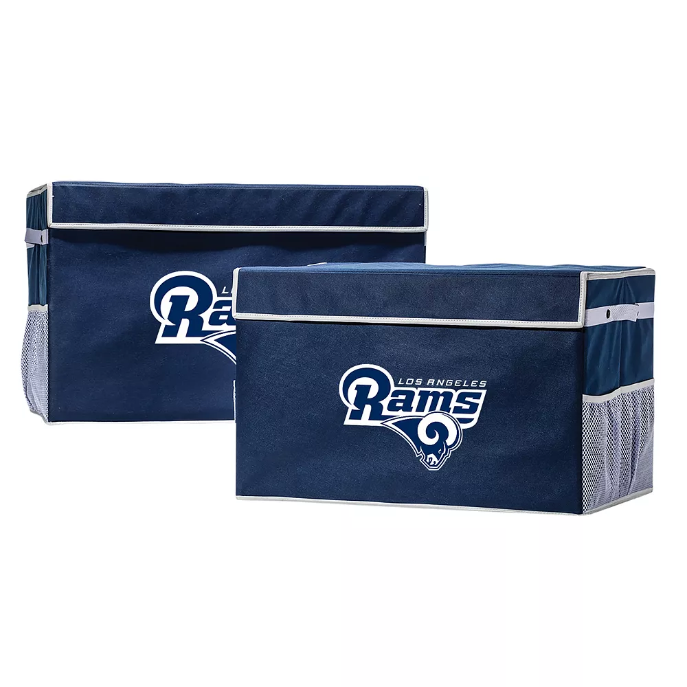 Franklin Sports Los Angeles Rams Large Collapsible Footlocker Storage Bin 2 Franklin Sports Los Angeles Rams Large Collapsible Footlocker Storage Bin - Image 2
