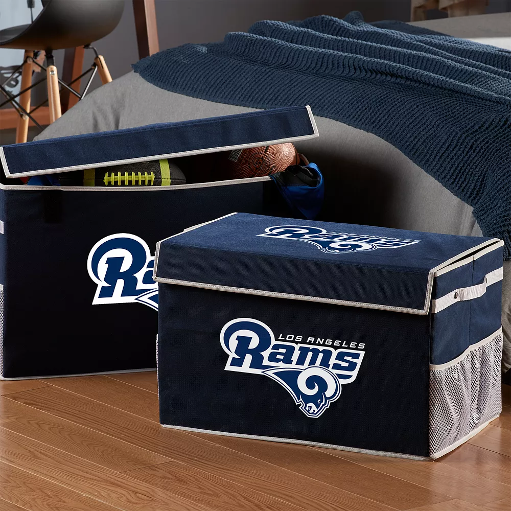 Franklin Sports Los Angeles Rams Large Collapsible Footlocker Storage Bin 3 Franklin Sports Los Angeles Rams Large Collapsible Footlocker Storage Bin - Image 3