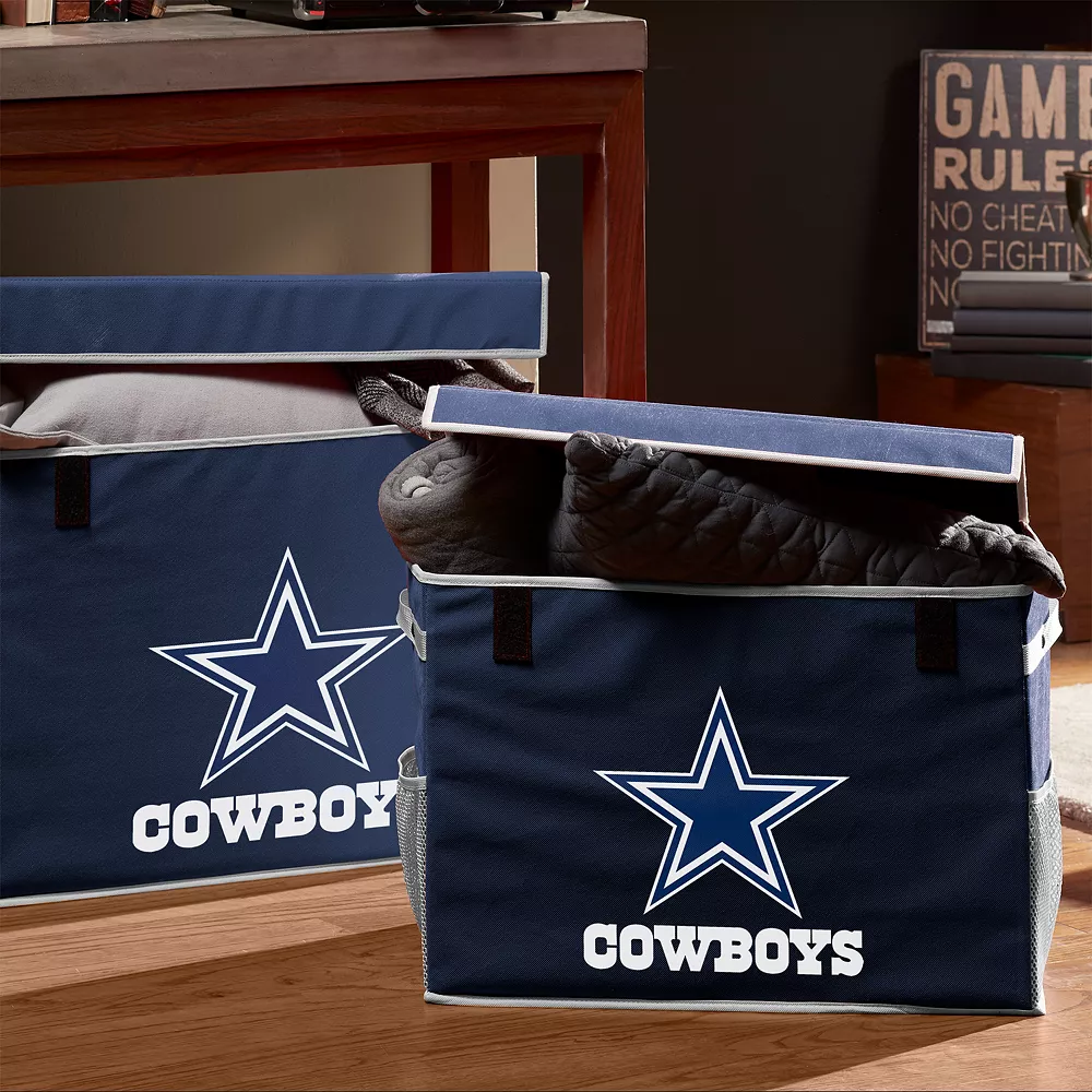 Franklin Sports Dallas Cowboys Small Collapsible Footlocker Storage Bin 2 Franklin Sports Dallas Cowboys Small Collapsible Footlocker Storage Bin - Image 2