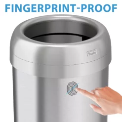 Halo 16-gallon Dual-Deodorizer Round Fingerprint-Proof Stainless Steel Trash Can -US Storage Furniture Sales Store 3311654 ALT3