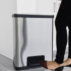 Halo 13-gallon AirStep Stainless Steel Trash Can -US Storage Furniture Sales Store 3312688 ALT3