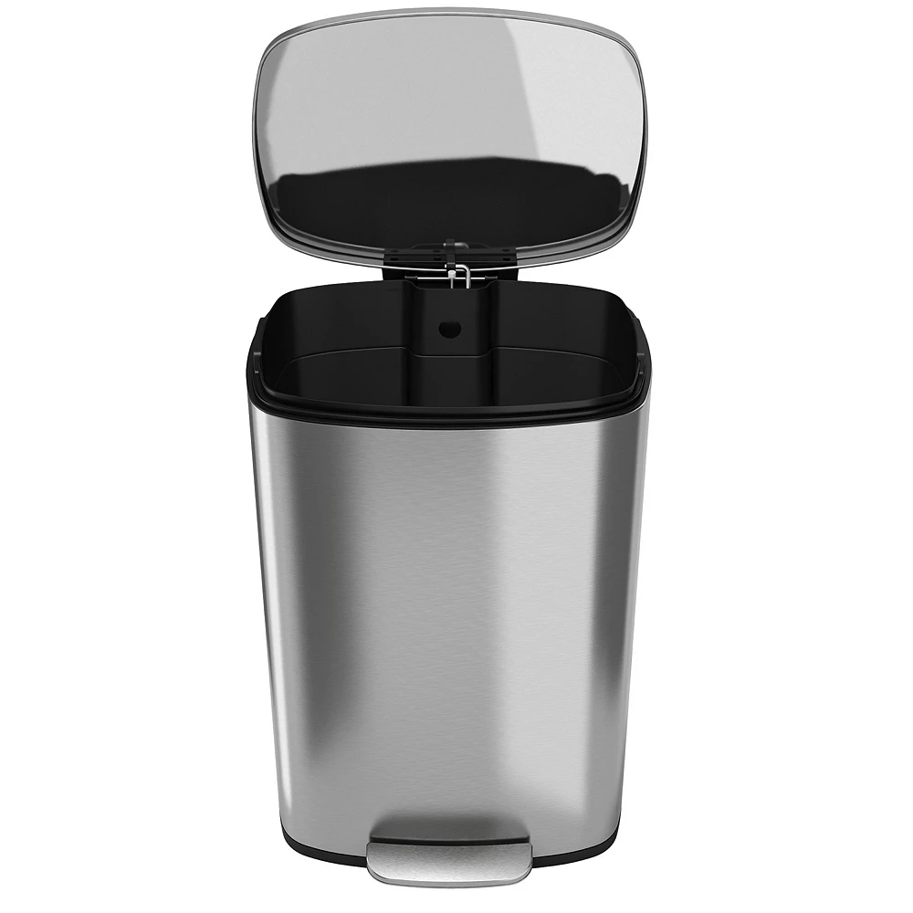 Halo Premium SoftStep 1.3-Gallon Stainless Steel Step Trash Can 2 Halo Premium SoftStep 1.3-Gallon Stainless Steel Step Trash Can - Image 2