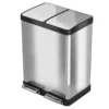 Halo Premium SoftStep 16-Gallon Stainless Steel Step Recycler Trash Can