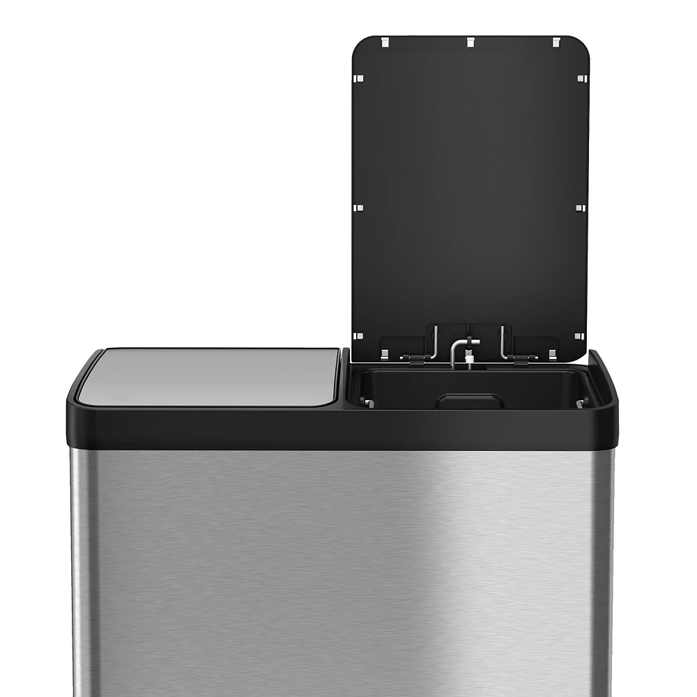Halo Premium SoftStep 16-Gallon Stainless Steel Step Recycler Trash Can 2 Halo Premium SoftStep 16-Gallon Stainless Steel Step Recycler Trash Can - Image 2