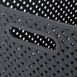 Simplify Basketweave Resin Wicker Large Storage Tote -US Storage Furniture Sales Store 3365319 ALT5