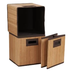 Household Essentials 3-pack Wood Cloth Bins -US Storage Furniture Sales Store 3456531 ALT3