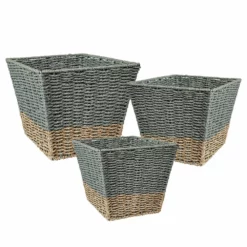 Honey-Can-Do Set Of 3 Nesting Seagrass Storage Basket Set