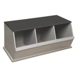 Badger Basket Three-Bin Stackable Storage Cubby