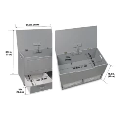 Badger Basket Up And Down Toy And Storage Box/Bench With Two Baskets - Gray -US Storage Furniture Sales Store 3755805 ALT10