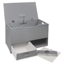 Badger Basket Up And Down Toy And Storage Box/Bench With Two Baskets - Gray -US Storage Furniture Sales Store 3755805 ALT3