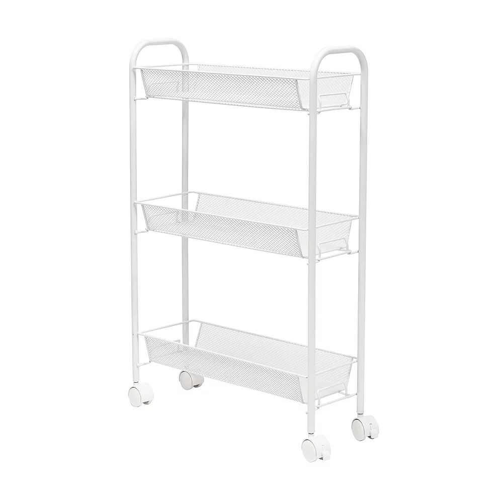 Honey-Can-Do Slim Rolling Wire Cart 1 Honey-Can-Do Slim Rolling Wire Cart