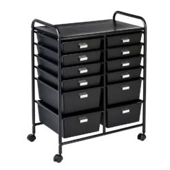 Honey-Can-Do 12-Drawer Rolling Storage And Craft Cart Organizer