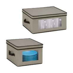 Honey-Can-Do 2-Pack Dishware Or Closet Window Storage Boxes -US Storage Furniture Sales Store 4941553 ALT2