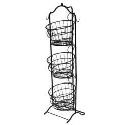Puleo International 3-Tier Wire Basket Stand