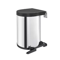 Rev-A-Shelf 8-010314-15 15-Liter Pivot Out Waste Container, Stainless Steel