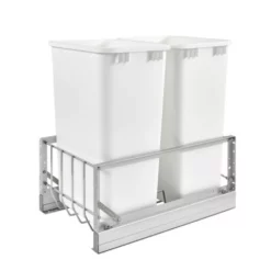 Rev-A-Shelf 5349-2150DM-2 Double 50-Quart Pull-Out Soft-Close Waste Containers