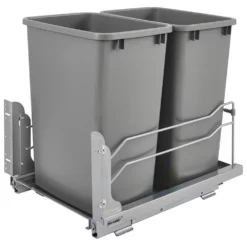 Rev-A-Shelf 53WC-1835SCDM-217 Double 35 Quart Pullout Soft Close Waste Container