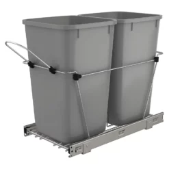 Rev-A-Shelf RV-15KD-17C S Double 27 Quart Pull-Out Sliding Waste Containers