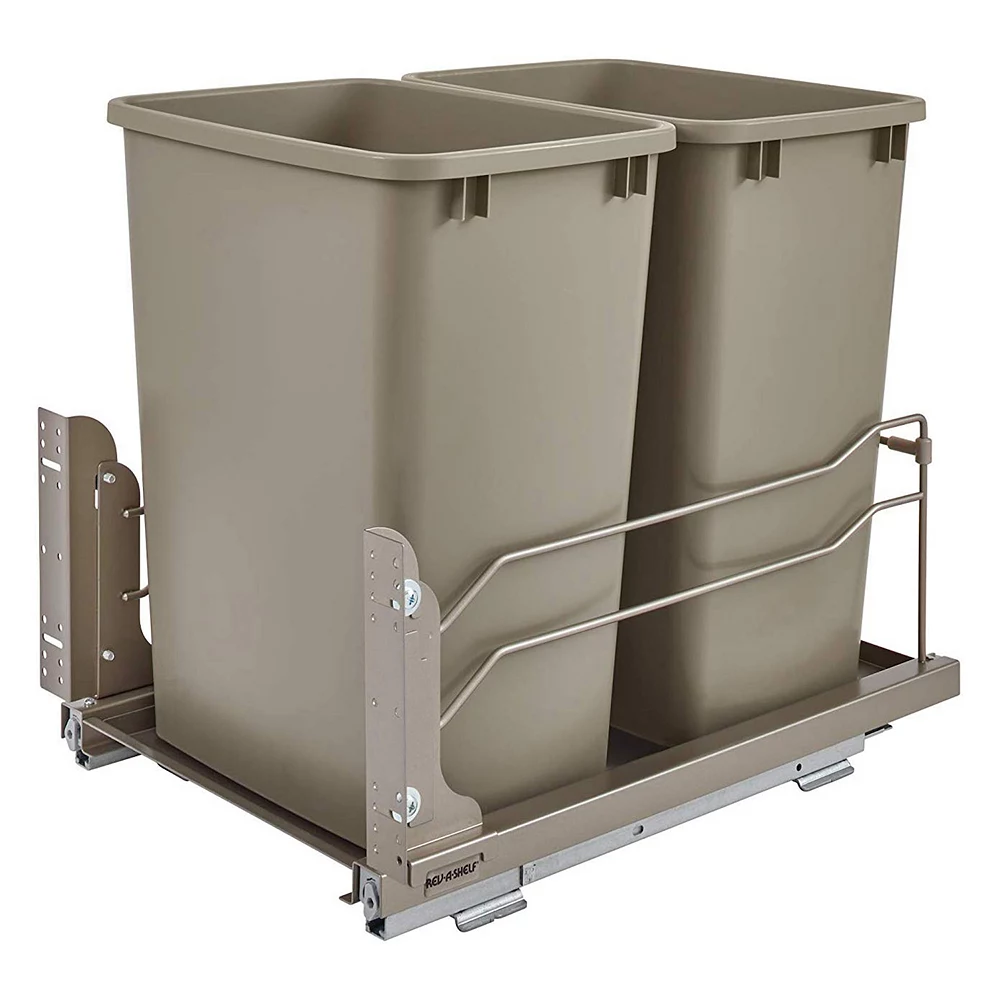 Rev-A-Shelf 53WC-1835SCDM-212 Double 35-Quart Pullout Soft Close Waste Container 1 Rev-A-Shelf 53WC-1835SCDM-212 Double 35-Quart Pullout Soft Close Waste Container