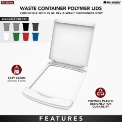Rev-A-Shelf RV-35-LID-G-1 35 Quart Plastic Trash Can Replacement Lid, Green -US Storage Furniture Sales Store 5081019 ALT3
