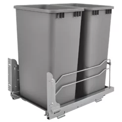 Rev-A-Shelf 53WC-2150SCDM-217 Double 50 Quart Pullout Soft Close Waste Container