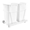 Rev-A-Shelf RV-15PB-2 S Double 27-Quart Kitchen Cabinet Pullout Waste Container