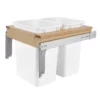 Rev-A-Shelf 4WCTM-21DM2 Double 35 Quart Top Mount Pullout Waste Container, White