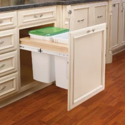 Rev-A-Shelf 4WCTM-21DM2 Double 35 Quart Top Mount Pullout Waste Container, White -US Storage Furniture Sales Store 5081182 ALT2