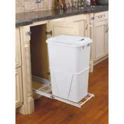Rev-A-Shelf RV-12PB-50 S 50 Quart Pull-Out Sliding Waste Container W/ Lid, White -US Storage Furniture Sales Store 5081717 ALT3