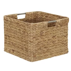 Household Essentials Square Hyacinth Wicker Basket