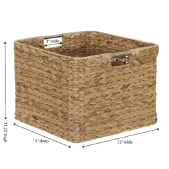 Household Essentials Square Hyacinth Wicker Basket -US Storage Furniture Sales Store 5132371 ALT7