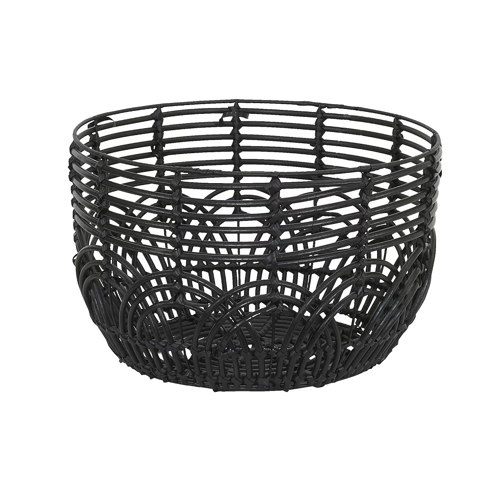 Household Essentials Round Resin Scallop Basket 1 Household Essentials Round Resin Scallop Basket