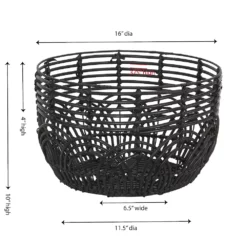 Household Essentials Round Resin Scallop Basket 6 Household Essentials Round Resin Scallop Basket -US Storage Furniture Sales Store 5132412 ALT2