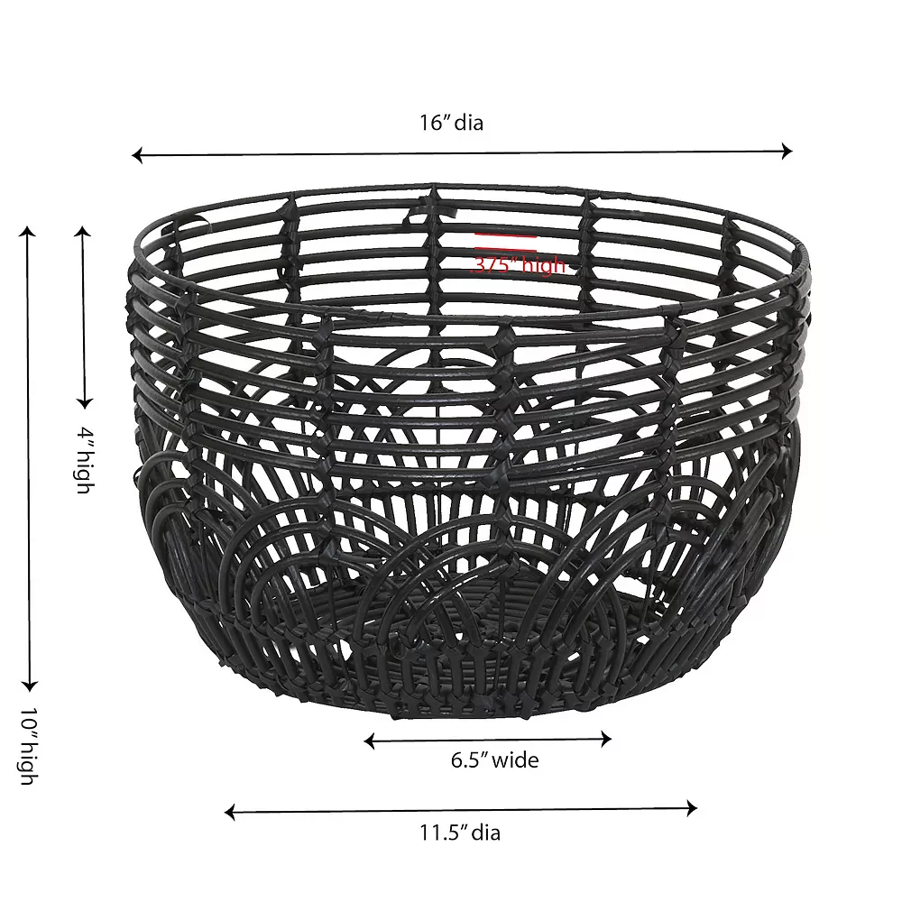 Household Essentials Round Resin Scallop Basket 3 Household Essentials Round Resin Scallop Basket - Image 3