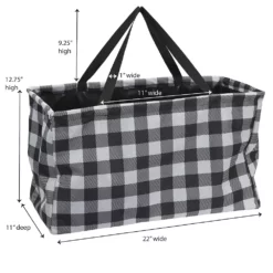Household Essentials Buffalo Plaid Canvas Utility Tote With Handles 11 Household Essentials Buffalo Plaid Canvas Utility Tote With Handles -US Storage Furniture Sales Store 5132592 ALT5