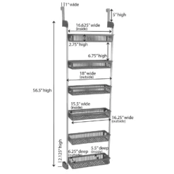 Household Essentials 6-Basket Over-the-Door Storage Rack -US Storage Furniture Sales Store 5132607 ALT2