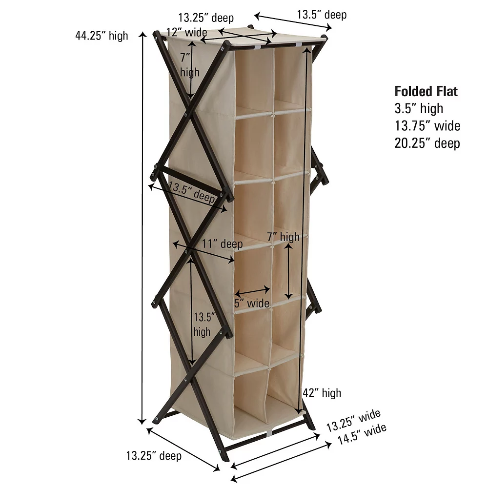 Household Essentials 12-Pocket Shoe Cubby 3 Household Essentials 12-Pocket Shoe Cubby - Image 3