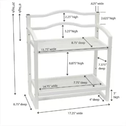 Household Essentials 2-Tier Wall Shelf Metal Mesh 7 Household Essentials 2-Tier Wall Shelf Metal Mesh -US Storage Furniture Sales Store 5132623 ALT2