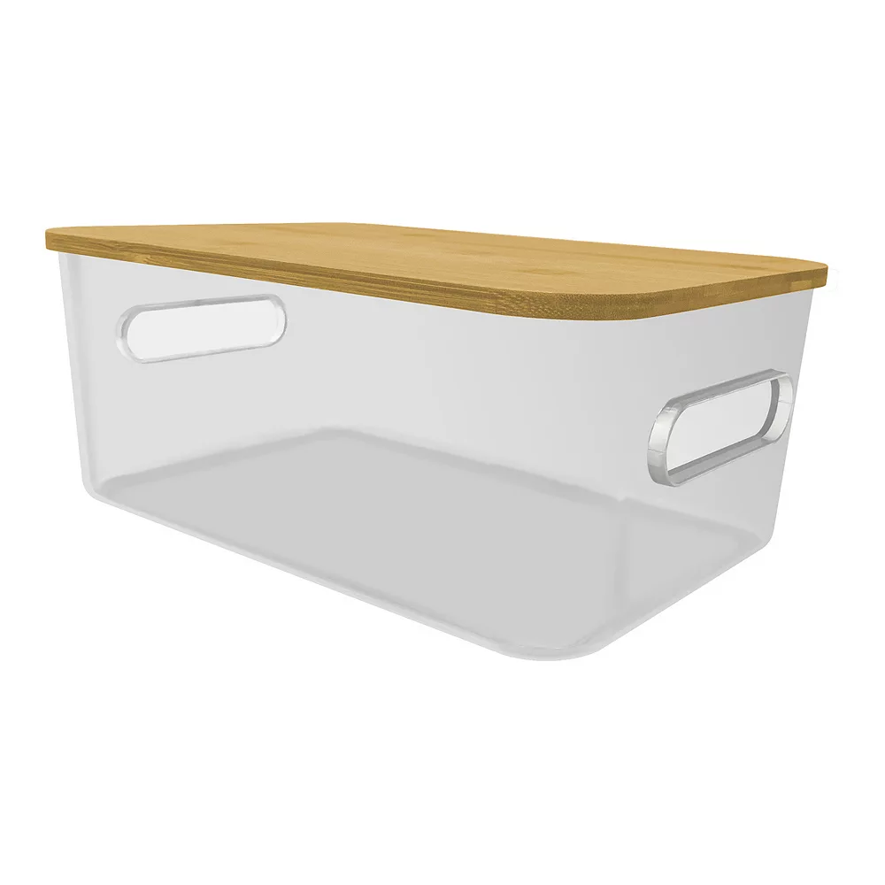 Sonoma Goods For Life® Plastic Bin With Bamboo Lid 2 Sonoma Goods For Life® Plastic Bin With Bamboo Lid - Image 2
