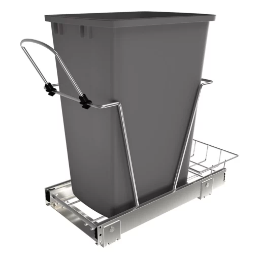 Rev-A-Shelf RV-12KD-13C-S Single 35 Quart Cabinet Pullout Waste Container, Gray 4 Rev-A-Shelf RV-12KD-13C-S Single 35 Quart Cabinet Pullout Waste Container, Gray -US Storage Furniture Sales Store 5244216