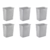 Sterilite 3.4 Gallon/13 Liter Decorative Weave Wastebasket, Cement (6 Pack)