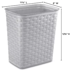 Sterilite 3.4 Gallon/13 Liter Decorative Weave Wastebasket, Cement (6 Pack) 6 Sterilite 3.4 Gallon/13 Liter Decorative Weave Wastebasket, Cement (6 Pack) -US Storage Furniture Sales Store 5389060 ALT2
