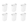 Sterilite 10358006 3 Gallon/11.4 Liter Wastebasket With Titanium Inserts, White (6 Pack)
