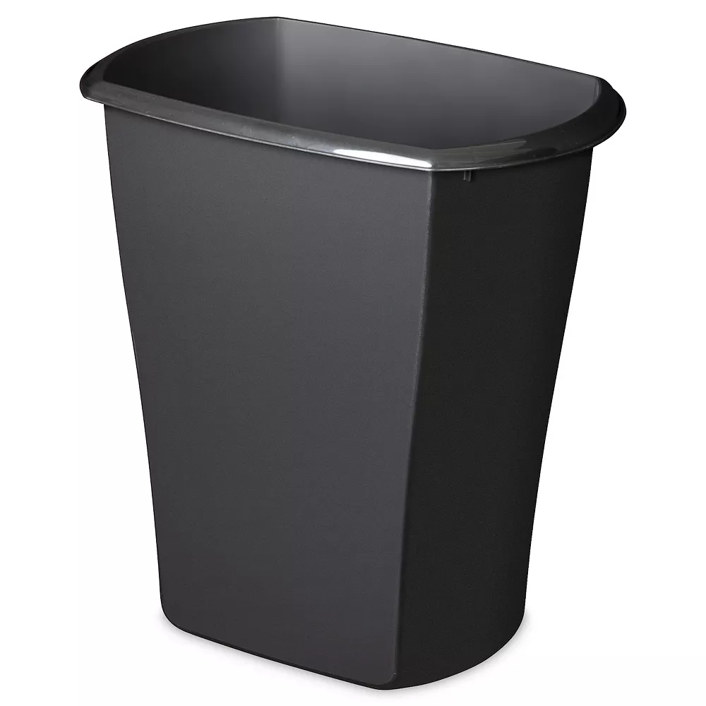 Sterilite 10529006 5.5 Gallon Ultra Plastic Wastebasket Trash Can, Black (6 Pack) 2 Sterilite 10529006 5.5 Gallon Ultra Plastic Wastebasket Trash Can, Black (6 Pack) - Image 2