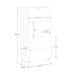 RiverRidge Home Kids 2-Shelf 2-Bin Bookcase & Toy Organizer Floor Decor -US Storage Furniture Sales Store 5481400 ALT99